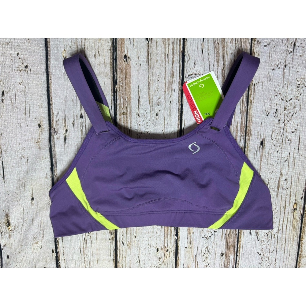 Moving Comfort Jubralee Maximum Control Wire-Free Sports Bra Purple Size 38B